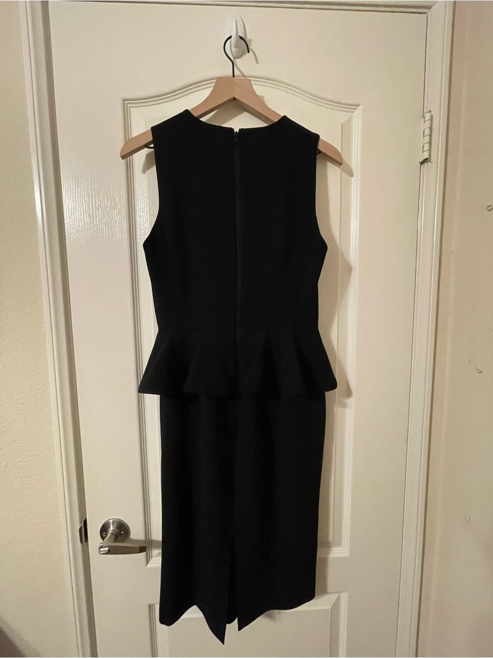Alice + Olivia Classic Black Peplum Sheath Dress